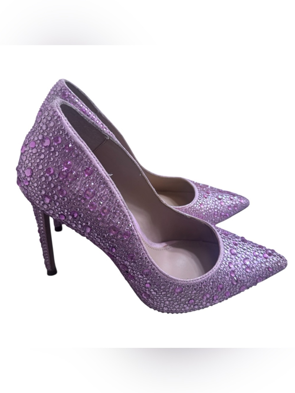 Steve Madden Lilac Crystal Pointed-Toe Stiletto Pumps - Picture 2 of 6